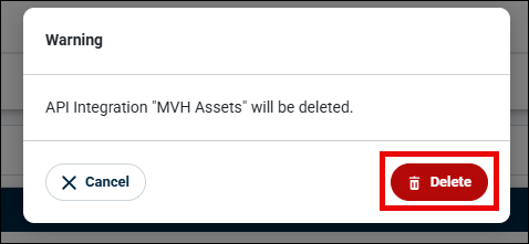 Delete Warning for configuration